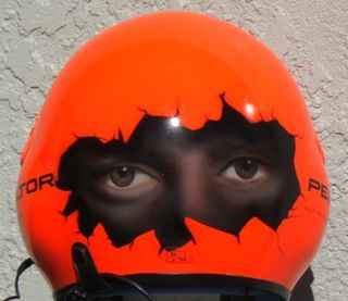 Warlord driver Kevin Murphy's helmet