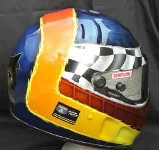 Top Alchohol Funny Car driver Helmet