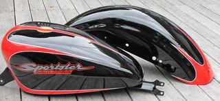 Tony's Sportster tank and rear guard