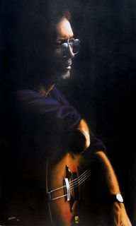 Eric Clapton in a pensive mood on the 