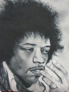 Pensive Jimi..The King of rock